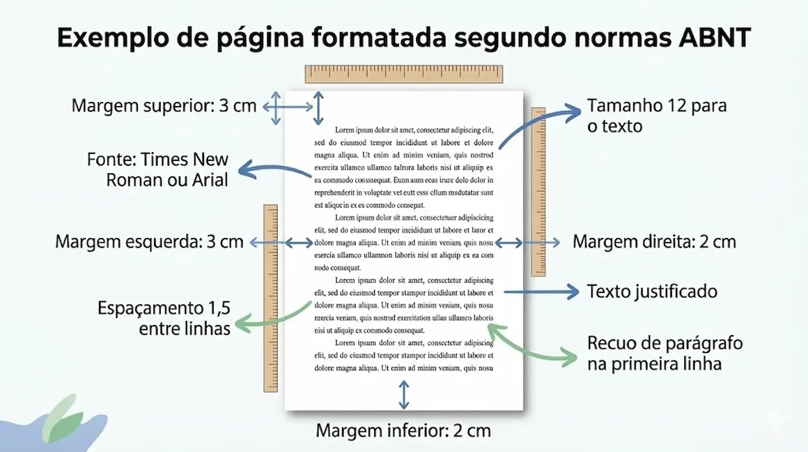 Exemplo de página de monografia formatada segundo normas acadêmicas