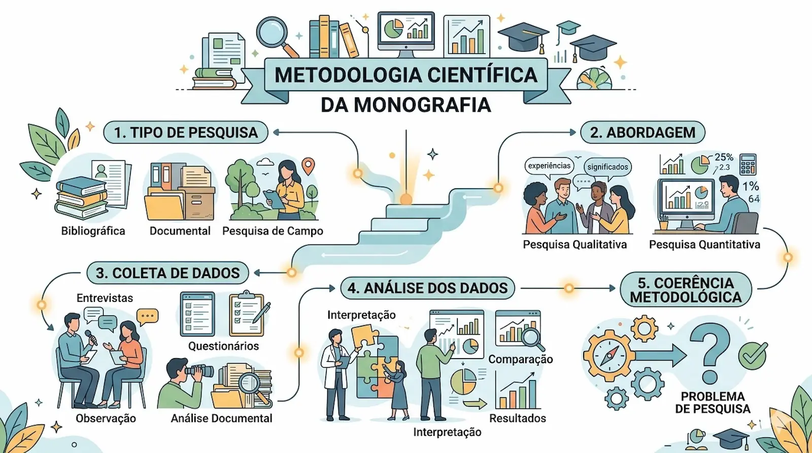 Principais tipos de metodologia científica em monografias