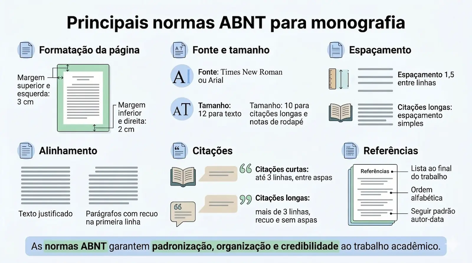 Principais normas ABNT aplicadas à monografia
