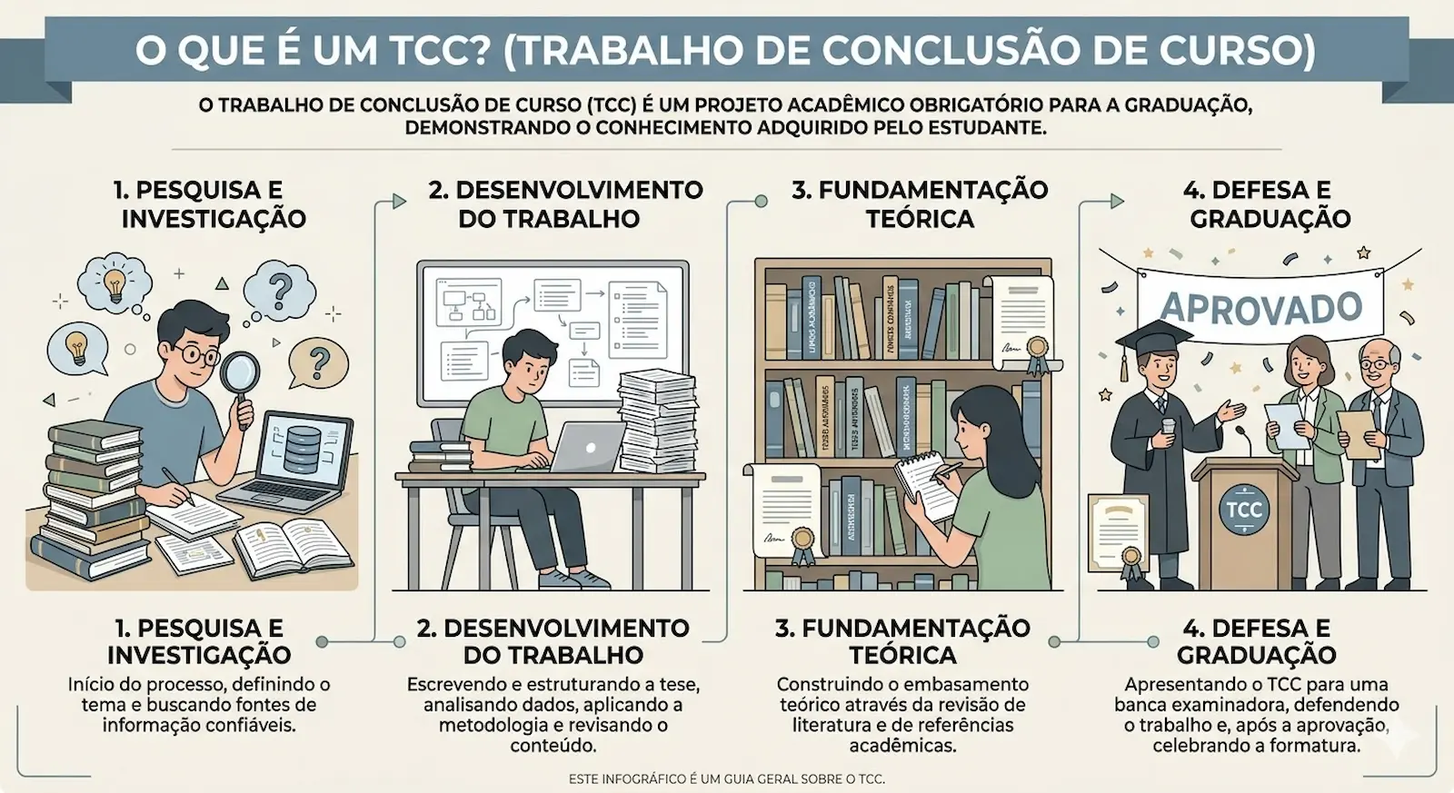 O que é um TCC e as etapas do trabalho de conclusão de curso