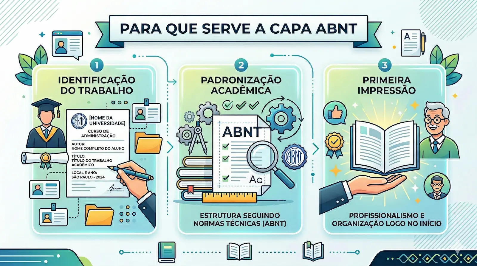 função da capa ABNT na identificação padronização e apresentação do trabalho acadêmico