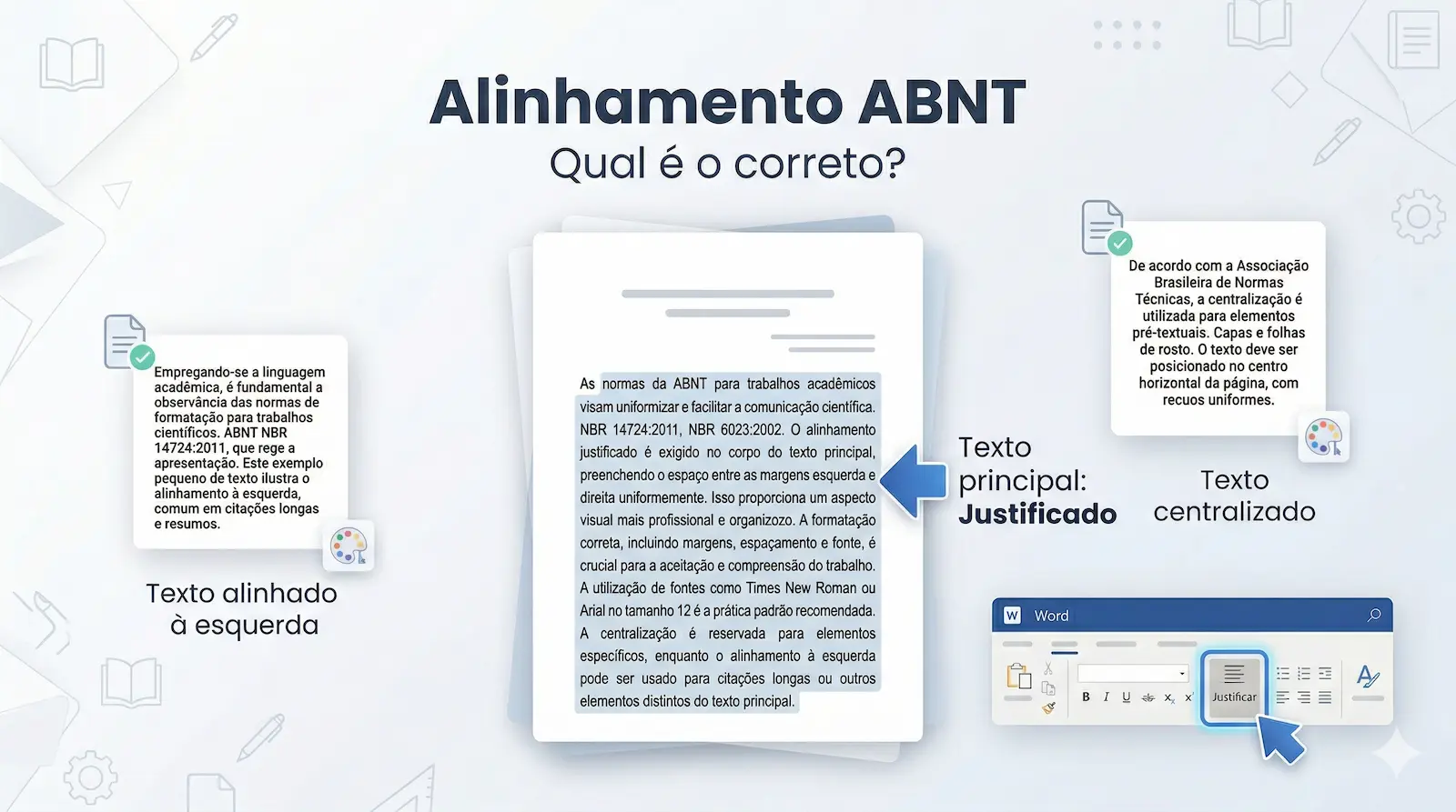 Alinhamento ABNT: qual é o correto e como configurar