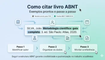 Como citar livro ABNT: exemplos prontos, estrutura correta e passo a passo