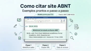 Como citar site ABNT: exemplos prontos e passo a passo