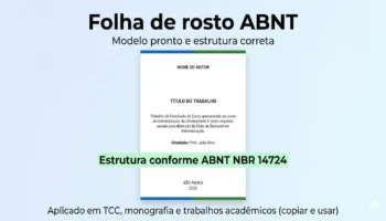 Folha de Rosto ABNT: Modelo Pronto e Como Fazer