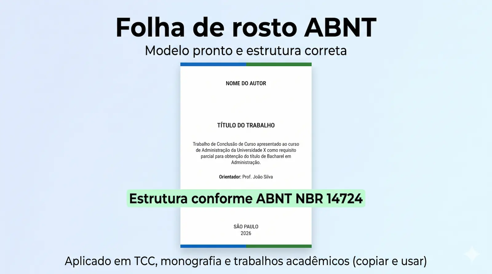 Folha de Rosto ABNT: Modelo Pronto e Como Fazer