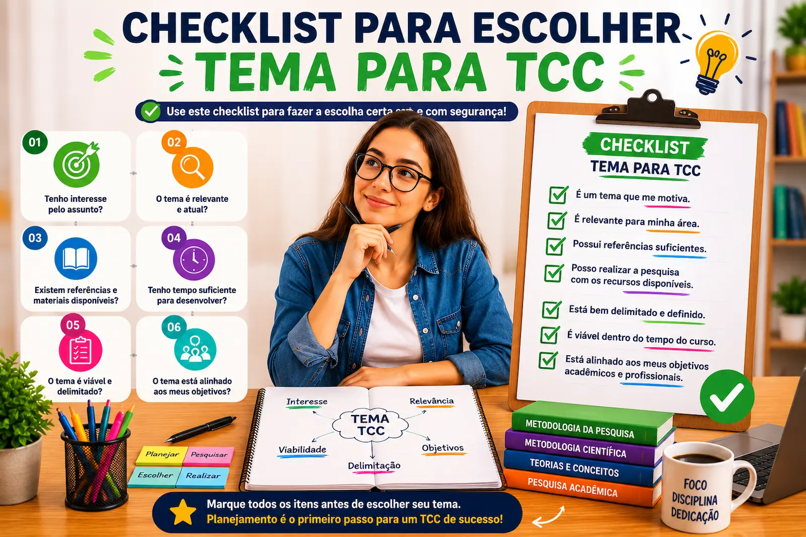 Checklist para escolher tema para TCC