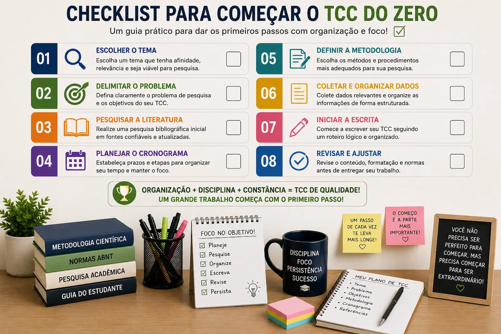 Checklist para começar o TCC do zero