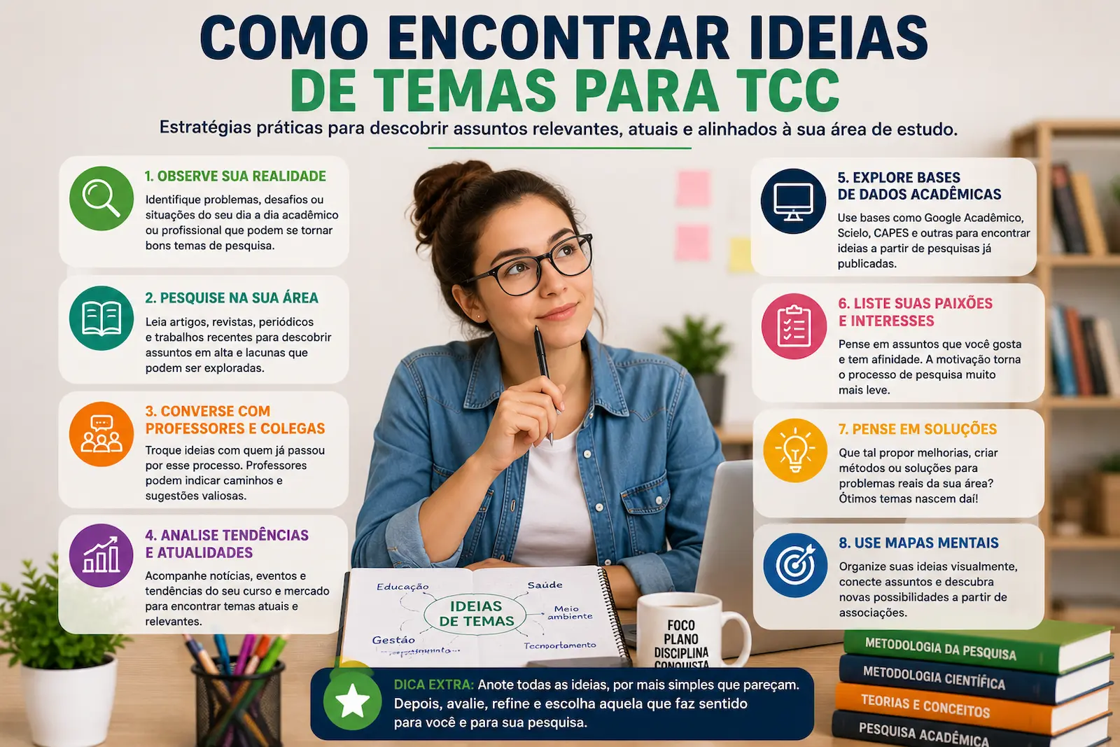 Como encontrar ideias de temas para TCC
