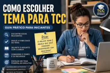 Como escolher tema para TCC: guia prático para encontrar um assunto viável e relevante