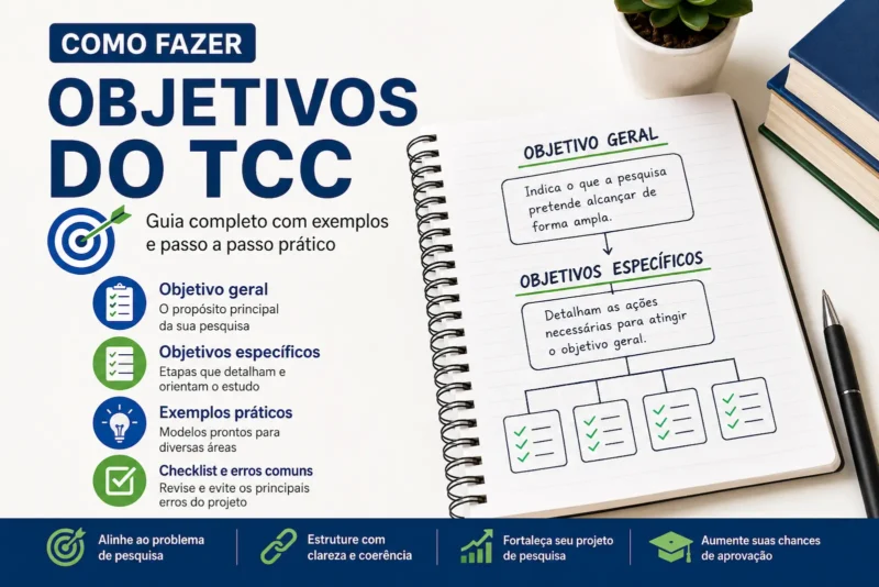 Como fazer objetivos do TCC: passo a passo com exemplos práticos