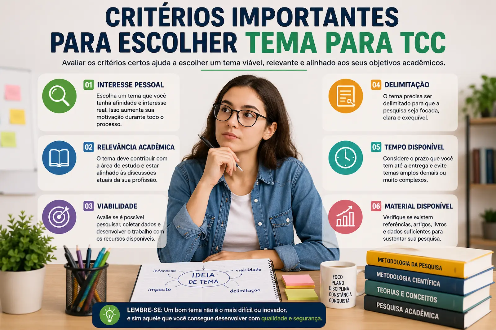 Critérios importantes para escolher tema para TCC