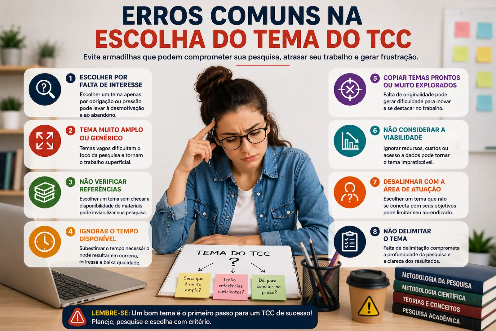 Erros comuns na escolha do tema do TCC