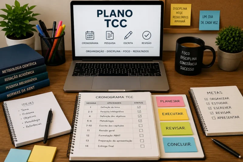 Como organizar o TCC: guia prático para planejar cada etapa do trabalho acadêmico