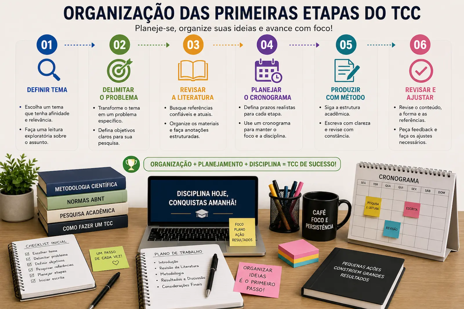 Organização das primeiras etapas do TCC