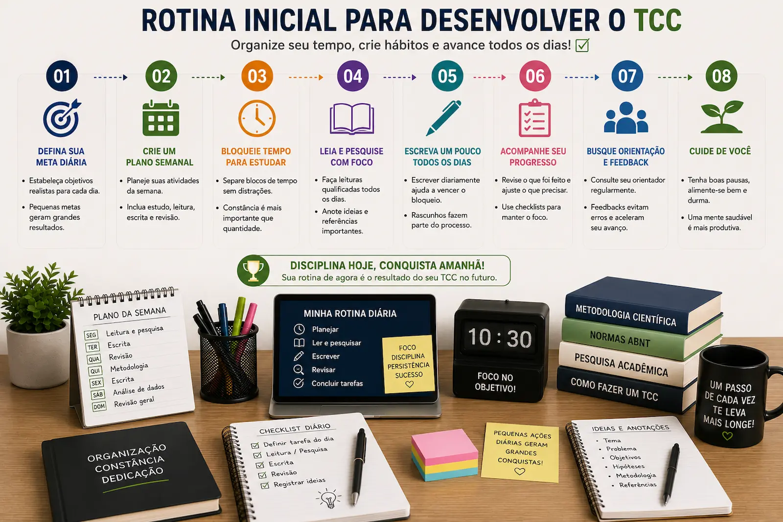 Rotina inicial para desenvolver o TCC