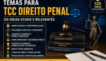 Temas para TCC Direito Penal: 120 ideias atuais, relevantes e organizadas por áreas