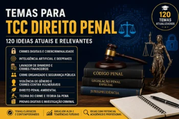 Temas para TCC Direito Penal: 120 ideias atuais, relevantes e organizadas por áreas