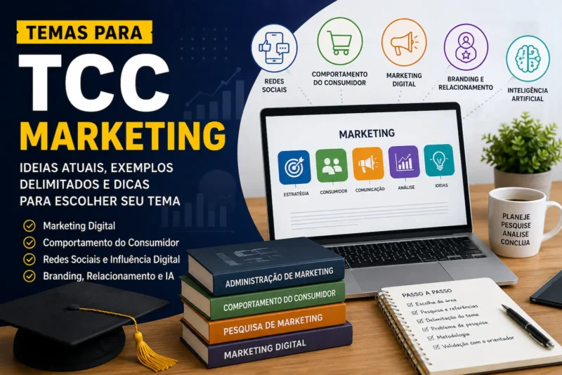 Temas para TCC Marketing: ideias atuais e exemplos para escolher seu tema