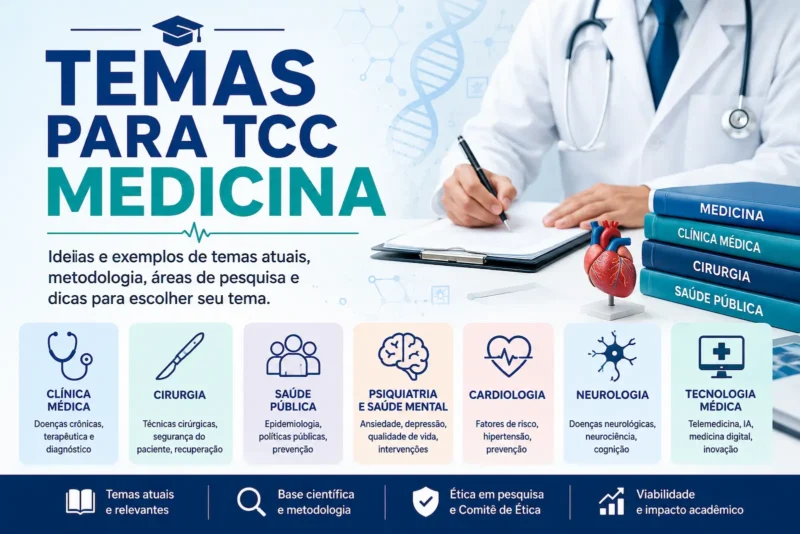 Temas para TCC Medicina: 120 ideias atuais, tendências e exemplos para sua pesquisa