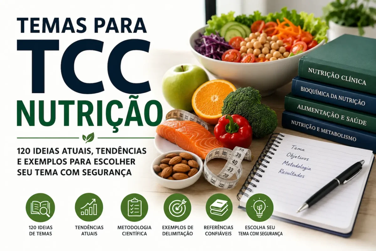 Temas para TCC Nutrição: 150 Sugestões de Ideias Atuais