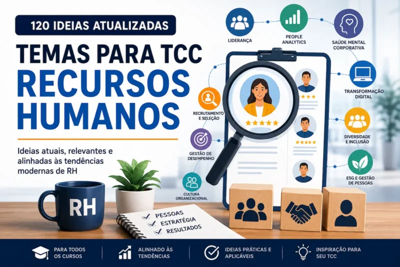 Temas para TCC Recursos Humanos: 120 ideias atuais e organizadas por áreas