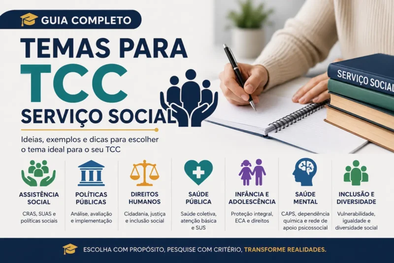 Temas para TCC Serviço Social: ideias atuais e exemplos para escolher seu tema