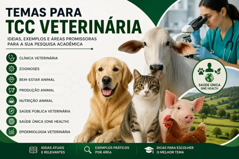 Temas para TCC Veterinária: 120 ideias atuais e exemplos para escolher seu tema