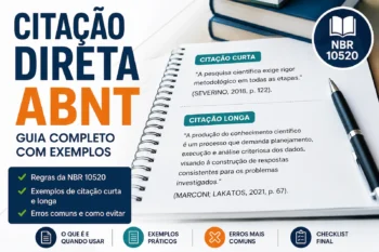 Citação Direta ABNT: Como Fazer Corretamente (Com Exemplos Práticos)