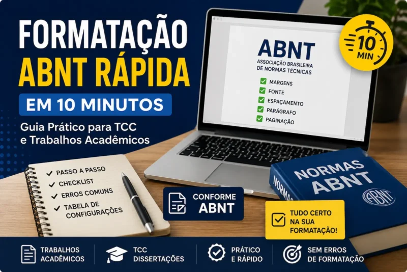 Formatação ABNT Rápida (em 10 Minutos): Guia prático para TCC e Trabalhos Acadêmicos