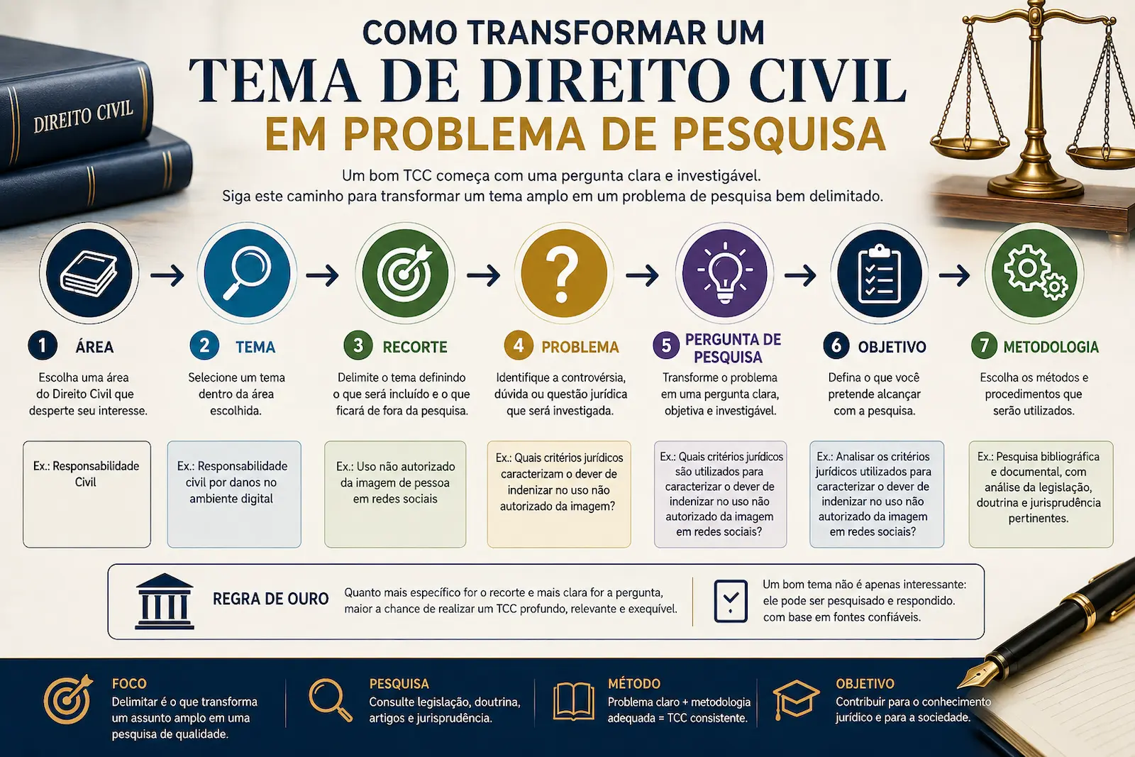 Como transformar um tema de Direito Civil em problema de pesquisa