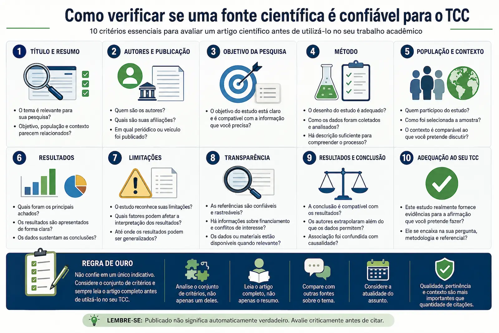 Como verificar se uma fonte científica é confiável para o TCC