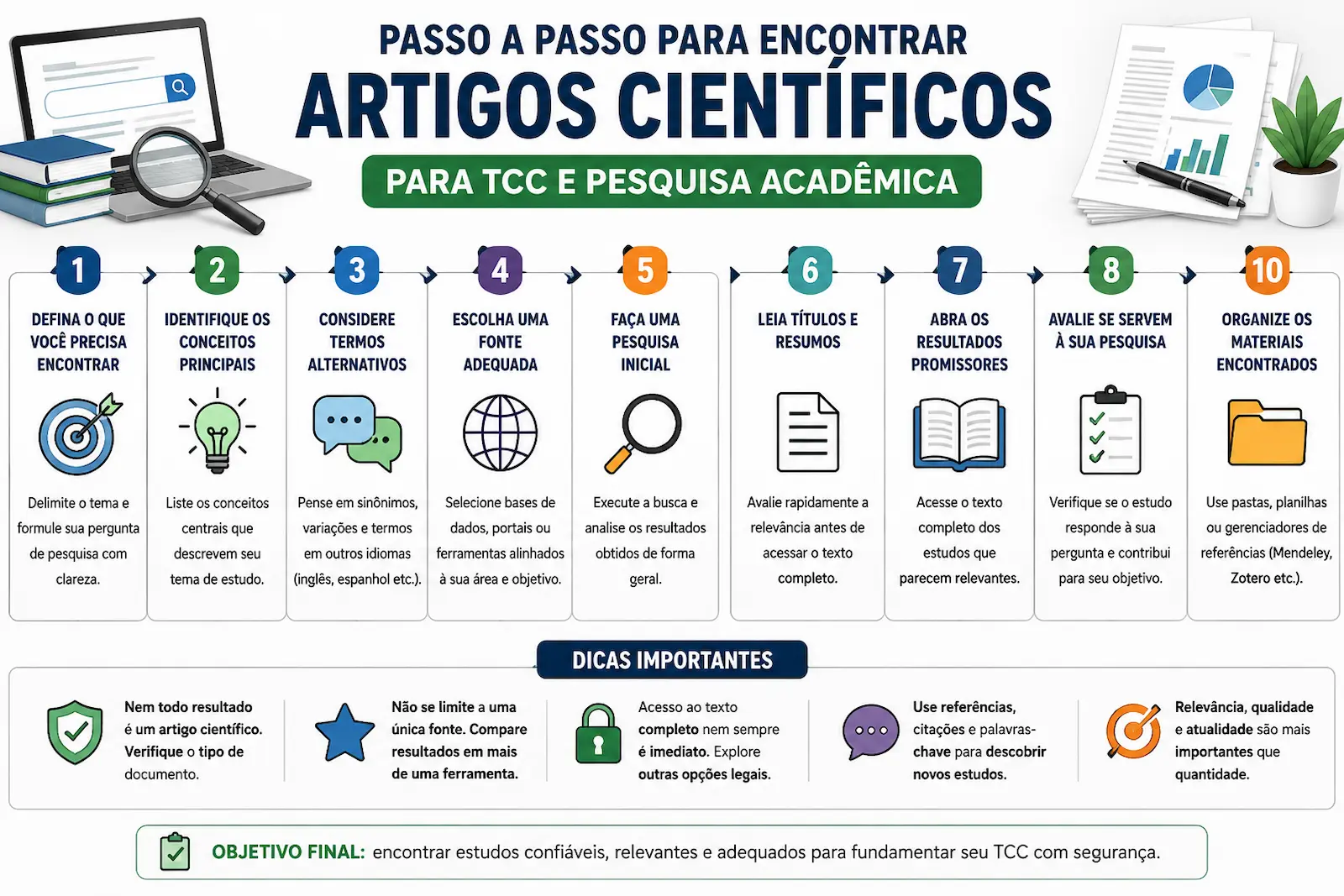 Passo a passo para encontrar artigos científicos para TCC e pesquisa acadêmica