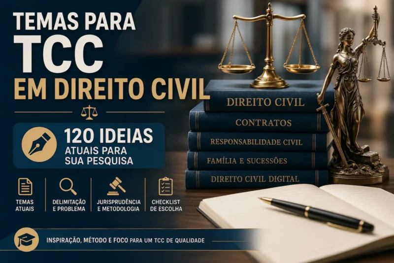 Temas para TCC em Direito Civil: 120 Ideias para sua Pesquisa