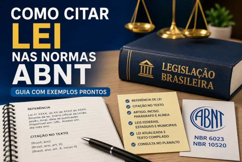 Como Citar Lei nas Normas ABNT: Guia com Exemplos Prontos