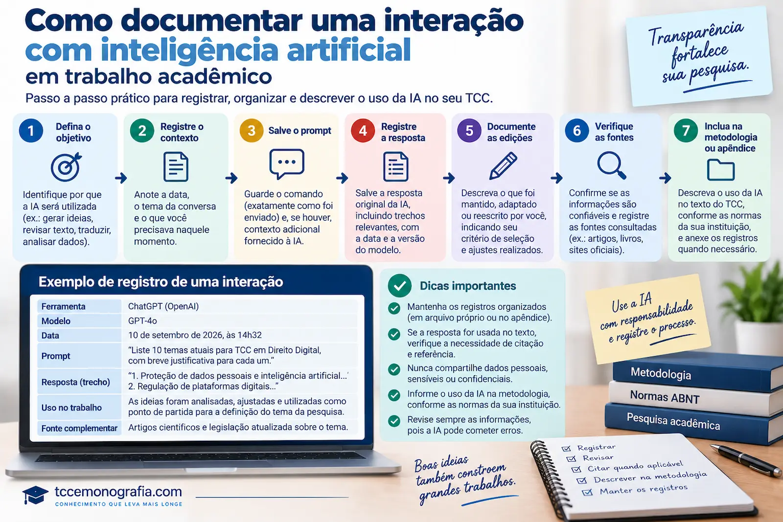Como documentar uma interação com inteligência artificial em trabalho acadêmico