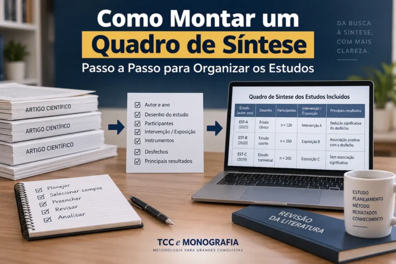 Como Montar um Quadro de Síntese: Passo a Passo para Organizar os Estudos