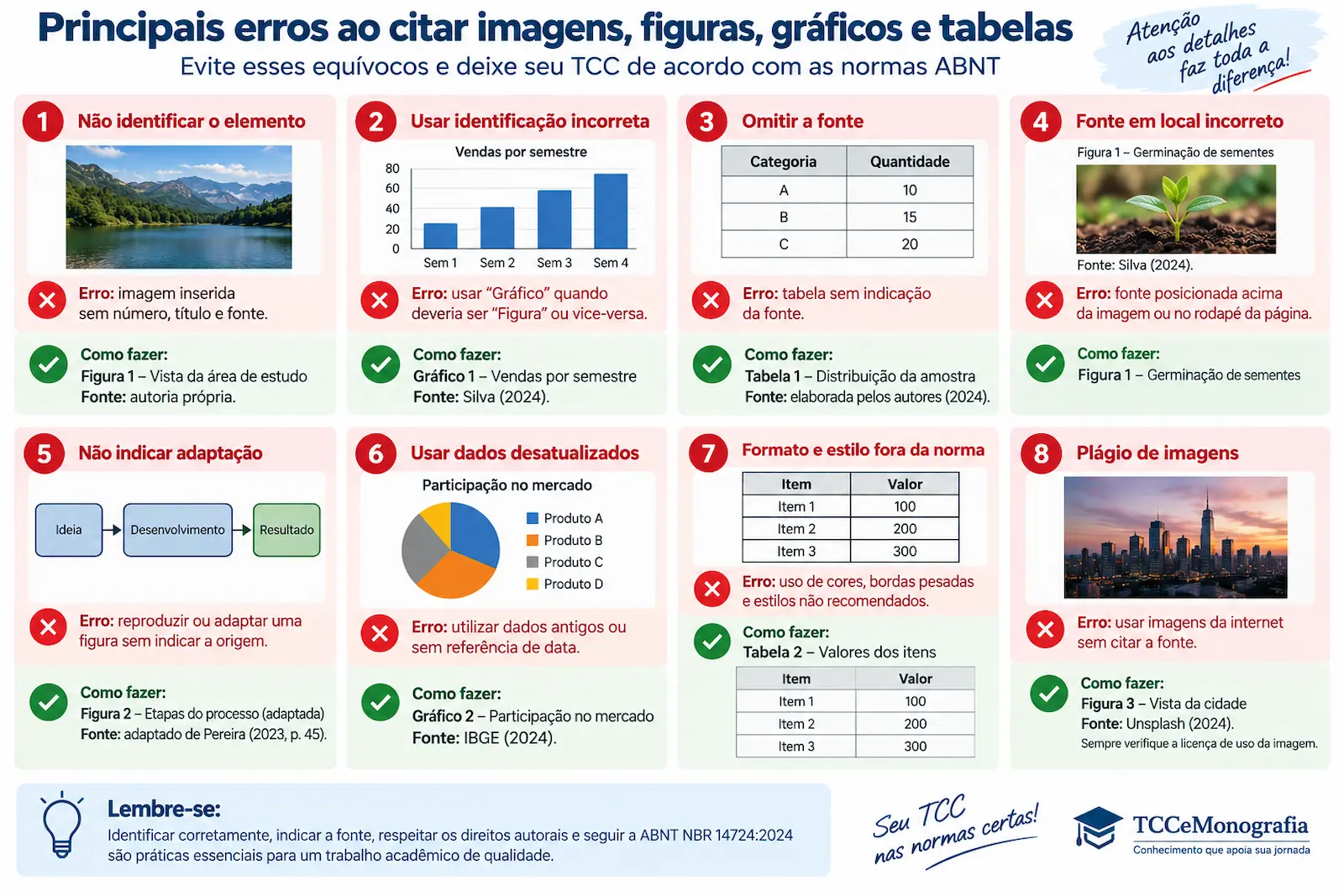 Principais erros ao citar imagens, figuras, gráficos e tabelas nas normas ABNT