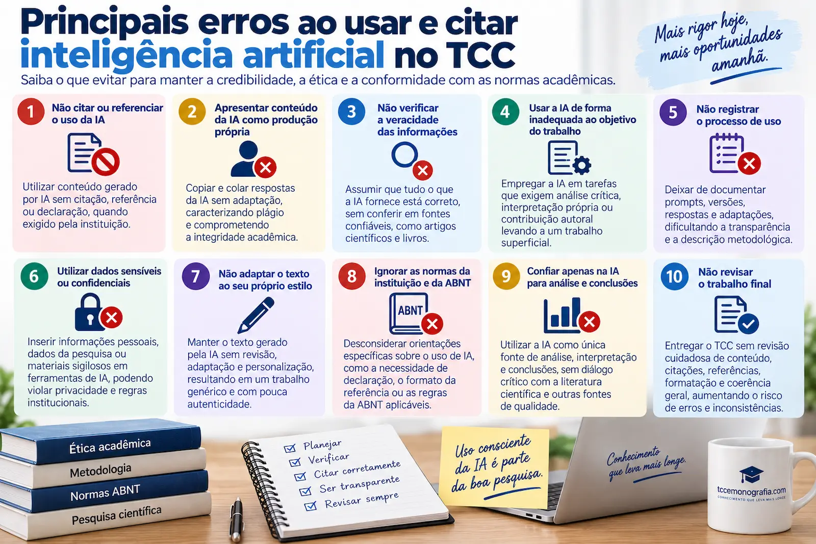 Principais erros ao usar e citar inteligência artificial no TCC