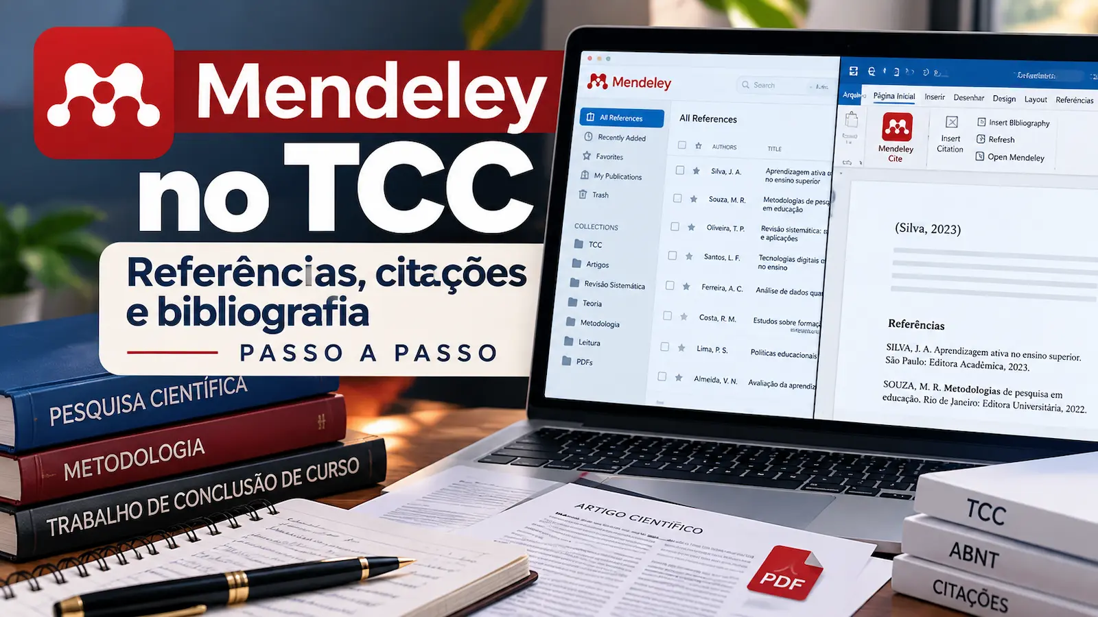 Mendeley como usar no TCC para organizar referências, fazer citações e gerar bibliografia