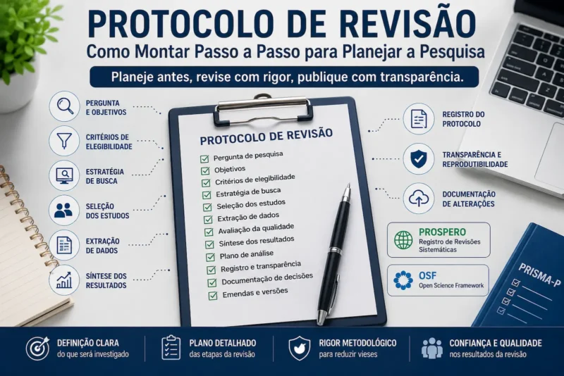 Como Montar um Protocolo de Revisão: Passo a Passo para Planejar a Pesquisa