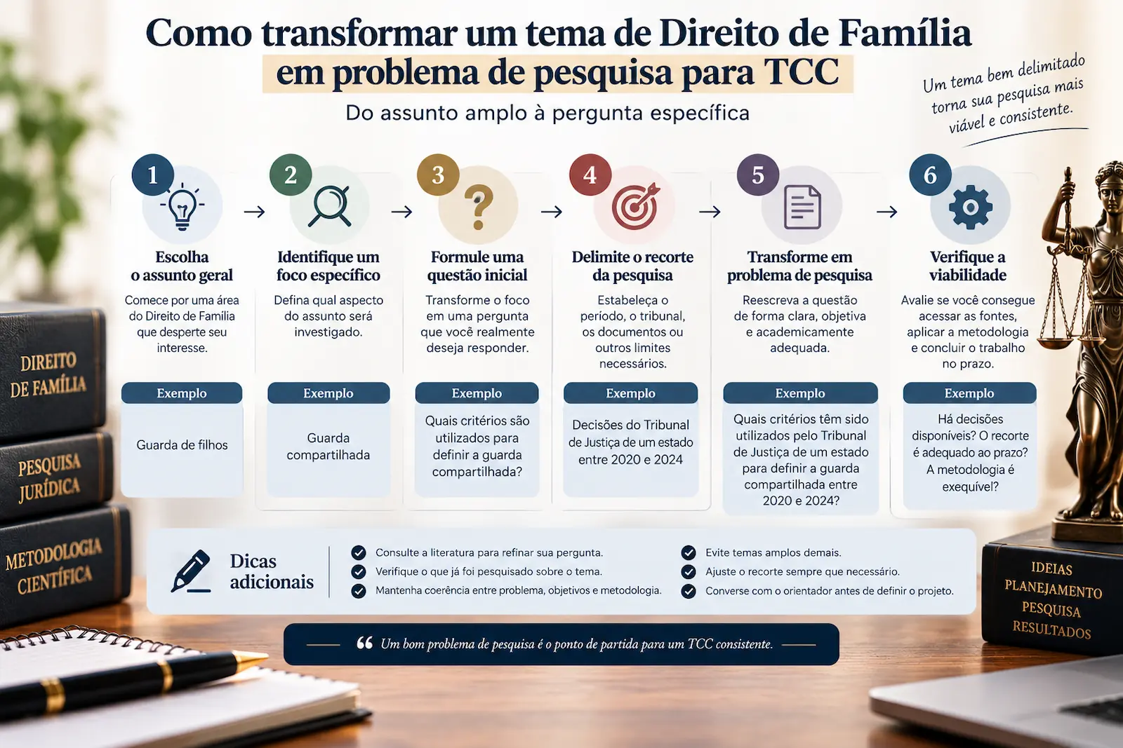 Como transformar um tema de Direito de Família em problema de pesquisa para TCC