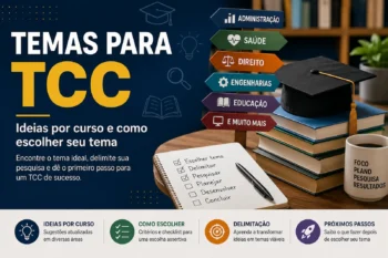 Temas para TCC: guia completo com ideias por curso, exemplos e como escolher seu tema